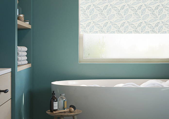 Falling Leaves, Blue - Roller Blind - Image 5